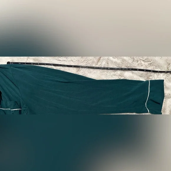 Eberjey Green Tencel Modal Long Sleeve Sleep Shirt - Picture 10 of 16